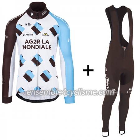 Tenue Maillot M/L + Collant à Bretelles 2017 AG2R La Mondiale N001